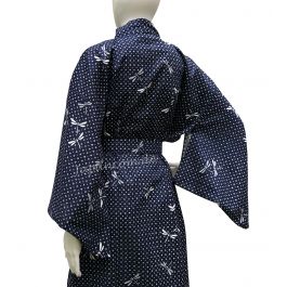 japan. Yukata Kimono Tombo (Libelle) blau für die Frau / Dame