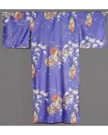 Damen Kimono Maiko lila-blau