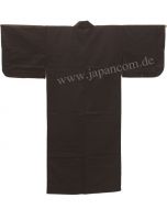 Damen Kimono Shin Tsumugi schwarz 140 cm lang
