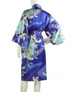 Damen Kimono Tsuru  aus Seide, blau, kurz