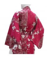 Damen Kimono Sakura Kirschblüte bordeaux