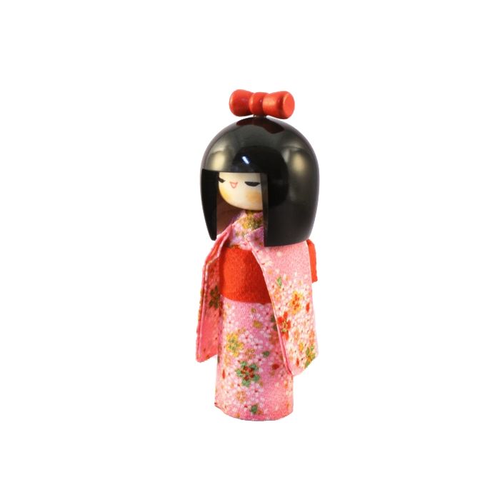 Japanisch Mai Kokeshi Puppe Schwarz 