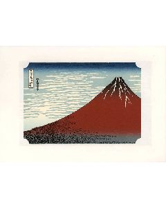 Holzschnitt  Aka Fuji von Hokusai