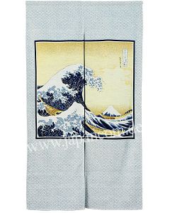 Japanischer Noren Kanagawaoki Hokusai