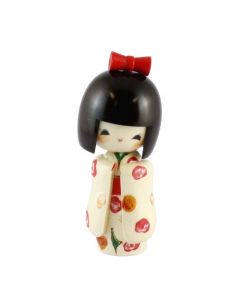 Kokeshi Puppe Otomesode weiss 16cm