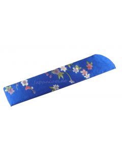 Fächer Etui Tasche Kirschblüte blau