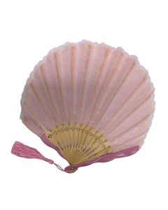 Fächer Muschelform mit Spitze pink