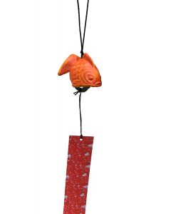 japanisches Windspiel Glocke Goldfisch orange