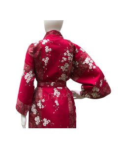 Kimono Sakura (Kirschblüten) rot, kurz, Happi