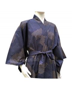 Herren Yukata Kimono Kumo dunkelblau 