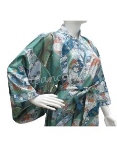 japanischer Damen Kimono Ribbon (Schleifenband) grün