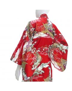 Japanischer Damen Kimono Ukiyoe rot
