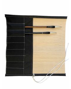 Offene Stofftasche mit neun Fächern für Pinsel und Bambusverstärkung