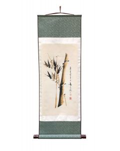 Rollbild Bambus im Abendlicht