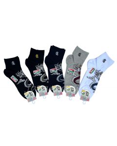 Sneaker Knöchelsocken Drachen mit Stickerei Wort "Drachen" in 5 Farben, Gr. 40 - 44, Baumwolle