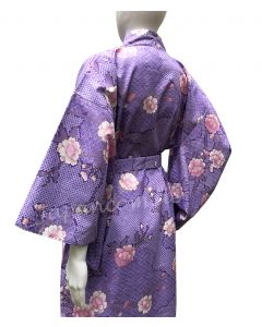 Japanischer Damen Kimono Yukata Sakura Seikaiha lavendel